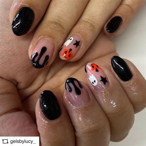 cute nails for halloween|easy halloween nail art ideas.